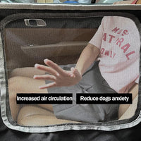 njnj Dog Car Seat Cover for Back Seat - Waterproof Dog Half Hammock for Cars with Mesh Window,Scratchproof Pet Backseat Protector,Perdurable,Non-Slip Booster Seat for Small,Medium and Large Dogs