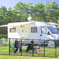 Dog Playpen 40 inch 22 Panels Indoor Outdoor Dog Pen for Large/Medium/Small Dogs Heavy Duty Metal Dog Fence Outdoor for Yard, Puppy Playpen with Door Portable Pet Fence for RV Camping Yard