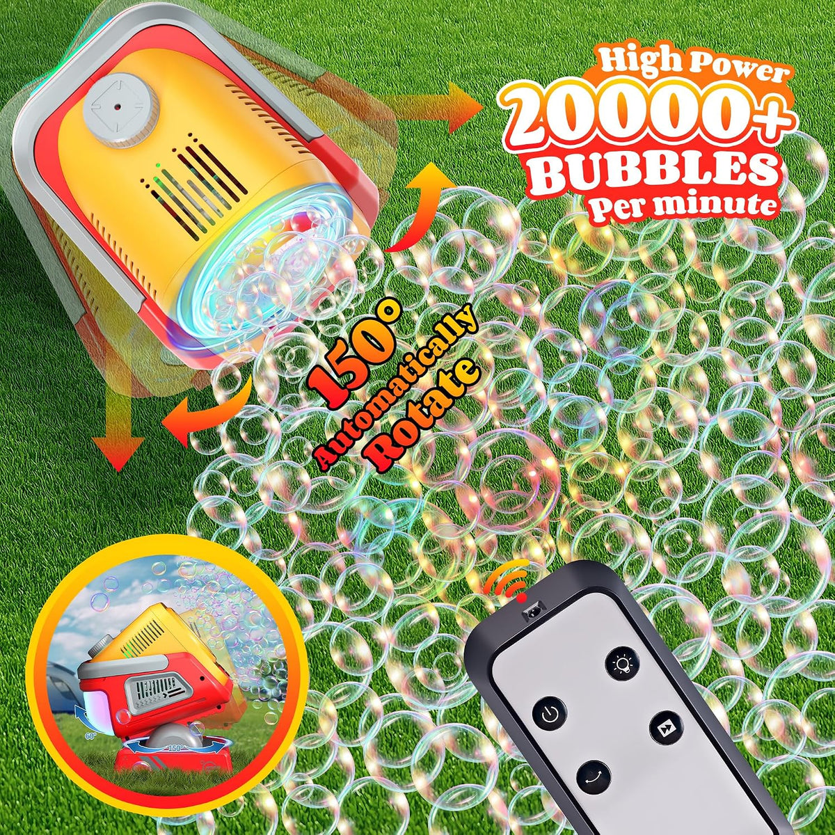 Upgraded Bubble Machine Outdoor Toys for Kids & Wedding Party – Fun for Kids & Family - Red - image 3