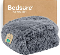 Bedsure Waterproof Dog Blankets for Large Dogs, Fluffy Faux Fur - Grey / XL(50x60")