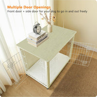 27" Dog Crate Furniture, Dog Kennel Indoor - White Oak / 32.5"L x 21.9"W x 25.6"H - image 2