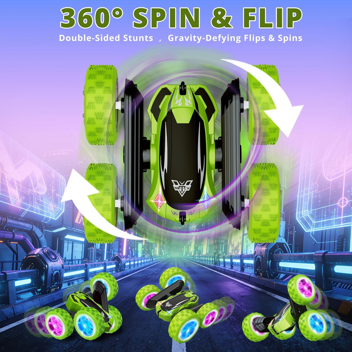 KKONES Remote Control Car - Green - image 4