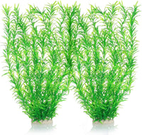 Aquarium Decor Plastic Plants Extra Large 21 Inches Artificial Plants – Essentials for Fish - Green 2pcs - image 3
