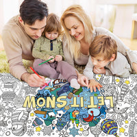 Dvbonike Jumbo Mandala Coloring Poster Giant Flower DIY Drawing Paper - Winter - image 4