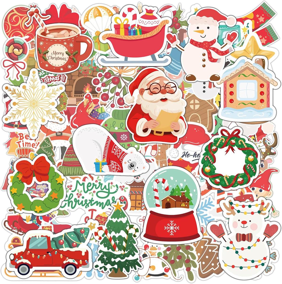 Stickers for Kids, Water Bottle Scrapbook Stickers for Toddlers - Christmas