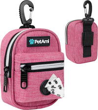 PetAmi Dog Poop Bag Holder for Leash - Pink / 1 Count (Pack of 1)