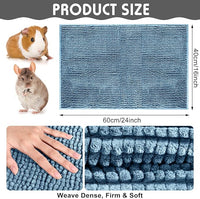 Amylove 4 Pcs Guinea Pig Cage Liner Guinea Pig Bedding Washable Fleece Pee Pads Reusable Small Animals Training Mat Small Animal Sleeping Bed for Bunny Hamster(Mixed Colors,16 x 24 Inch)