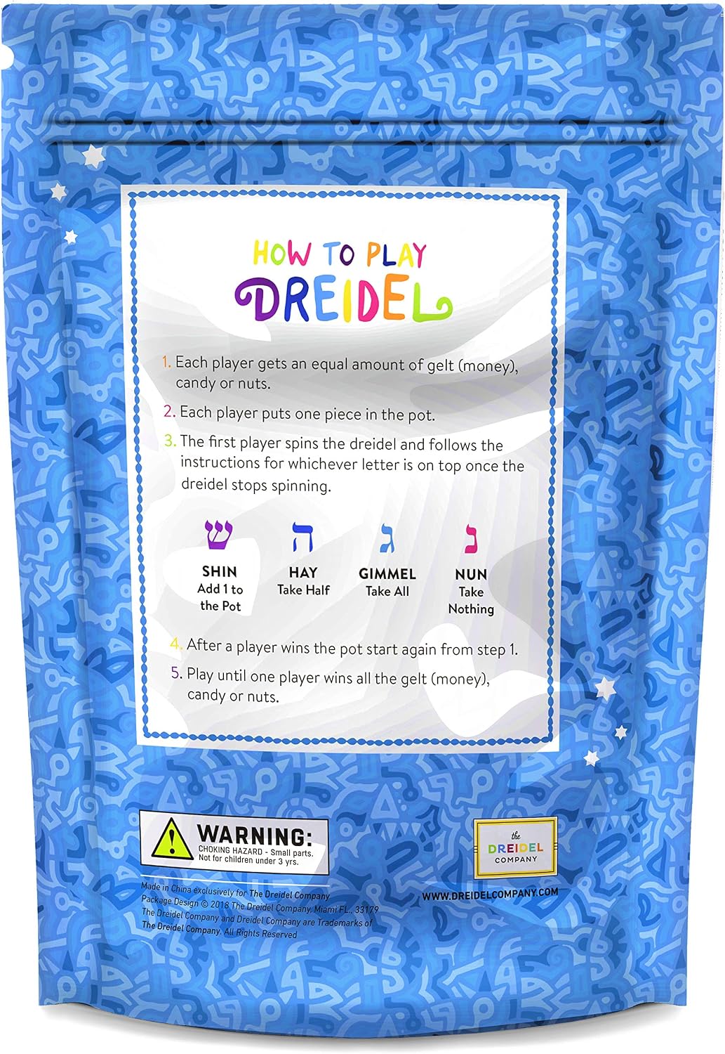 25-Pack Hanukkah Dreidels Multicolor Plastic Chanuka Draydels - 25-Pack - image 3
