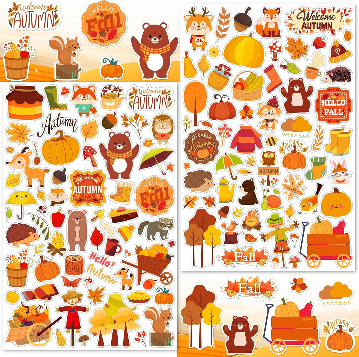LINAYE 24 Sheets Happy Birthday Stickers, 730 Counts - Fall 24 Sheets