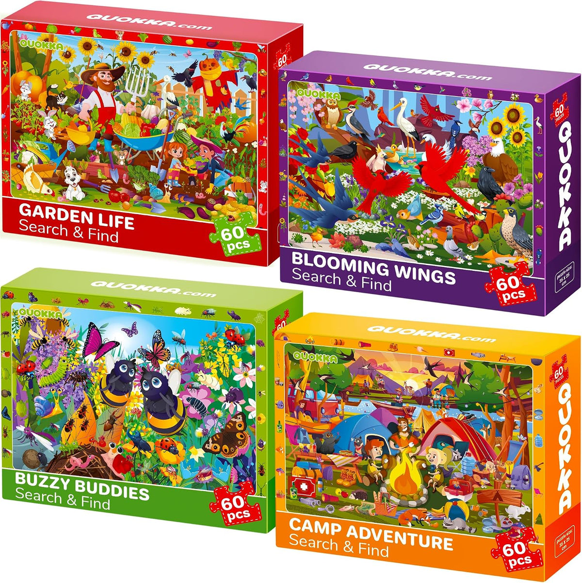 Jigsaw Puzzles for Kids Ages 4-6 - Birds & Bugs
