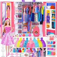 135 Pcs Doll Clothes and Accessories with Doll - MT003A