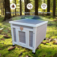 Cat House for Outdoor Cats - Grey - image 3