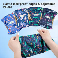Langsprit Small Male Dog Diapers for Doggie Puppy - Shark，Tortoise，Rabbit，Whale / Large / 4 - image 2