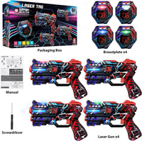 Laser Tag Guns Set of 4 Laser Tag Guns with Digital LED Score Display - Red Blue - image 2