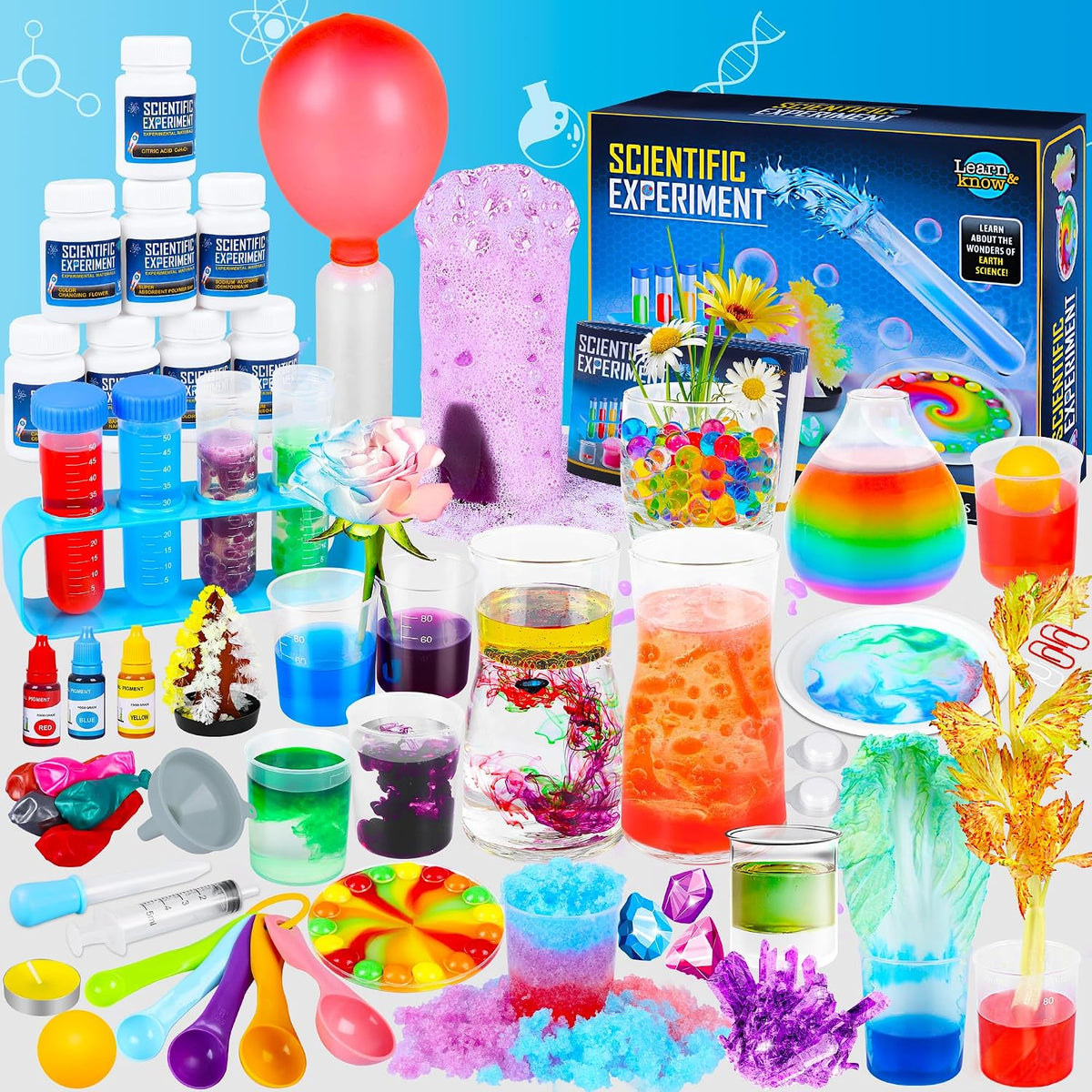 Science Kit for Kids, 80 Science Lab Experiments - Science kit with 80 experiments