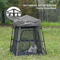 Catio outdoor cat enclosure with tower tent, tunnel and playpen - view 3