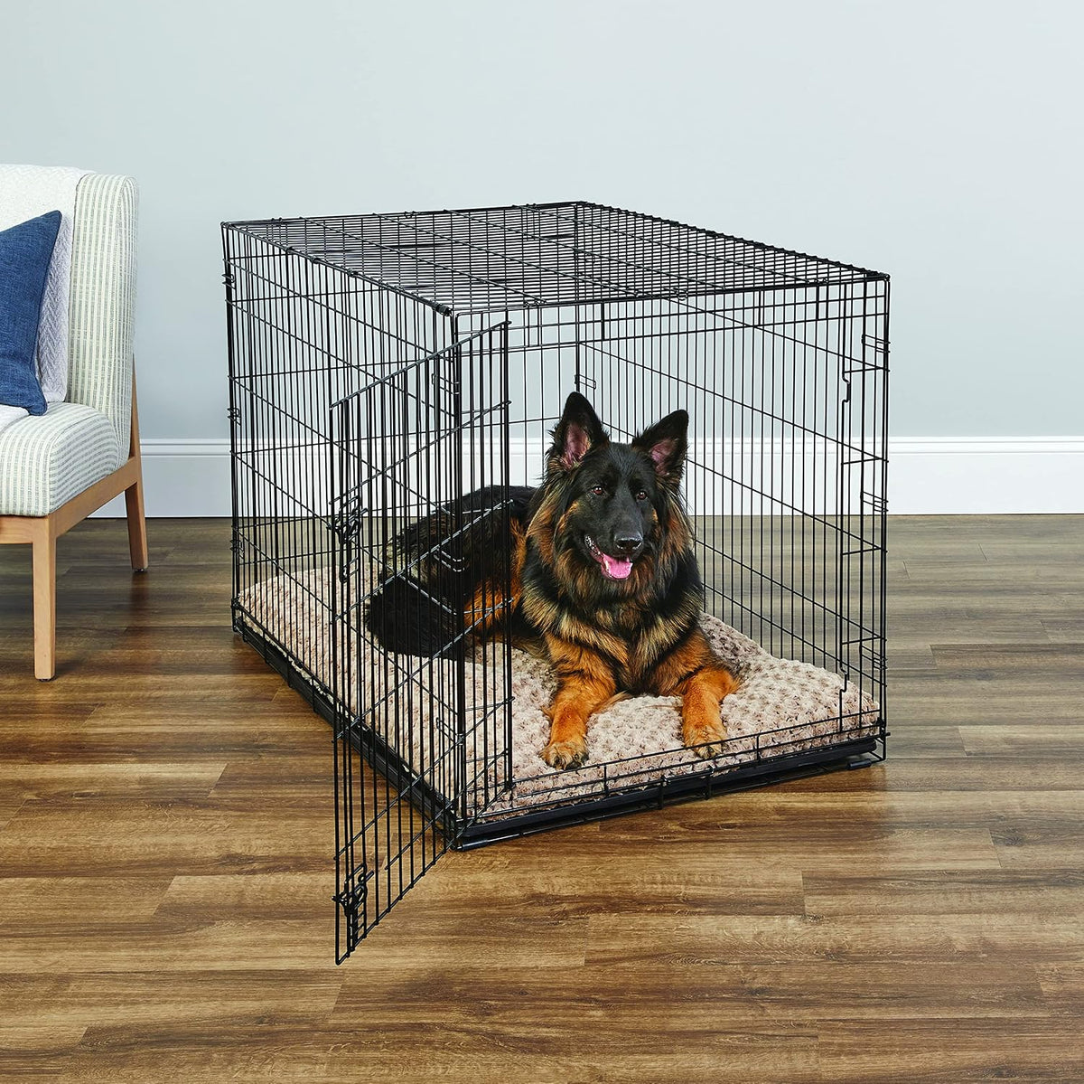 New World by Midwest 42-Inch Single Door Crate, for Large Breeds - Single Door - Black / XL (48"L) - image 2