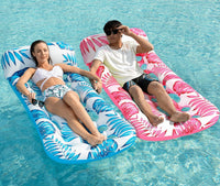 Jasonwell Inflatable Pool Float Lounge - Blue & Rose / 2
