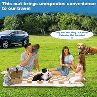 VClife Dog Bed Mat for Car Backseat Extender, Anti Slip Plaid Pet Bed Mat for Car Backseat Extender, Furry Dog Sofa Couch Cover, Washable Travel Dogs Bed for Cars, SUV, Small Truck, 59"×27.6"