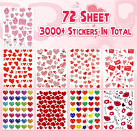 LINAYE 24 Sheets Happy Birthday Stickers, 730 Counts - Valentines 72 Sheets - image 3