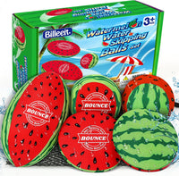 Billeeit. 5Pcs Rainbow Water Skipping Balls Set for Pool - Watermelon