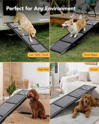 Dog Ramp for Cars, 71" L × 17.2" W, Extra-Long Foldable – Essentials for Dogs - Upgraded 63'' L x 19.7" W - image 4