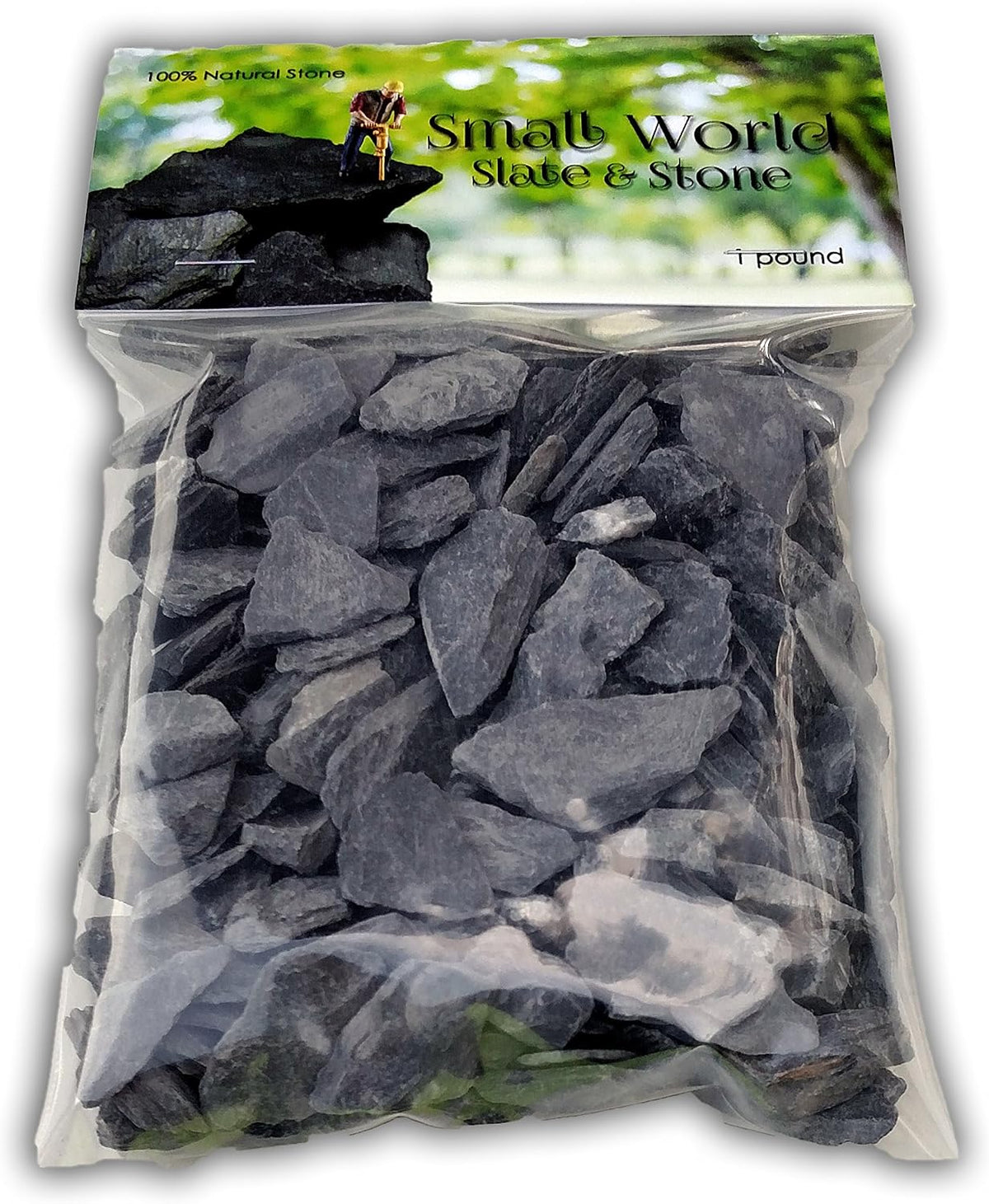 Natural Slate Stone 1/2 to 1 inch. Perfect Size for Miniature - 2lbs grey - image 3