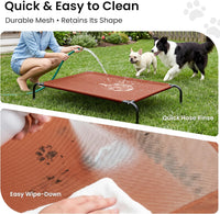 Love's cabin Elevated Cooling Dog Bed for Large Dogs - Terracotta / 43" X 31.5" X 8" - image 3