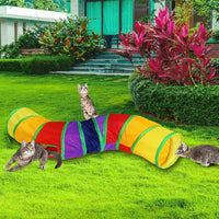 Bemodst Cat Tunnel for Indoor Cats - Rainbow-2 Way - image 2