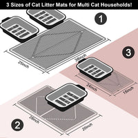 Rubber Cat Litter Mat Litter Box Mat - Pink / XXL-38" x 25" Thickened - image 3