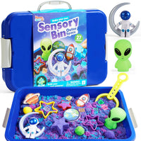 JOVA Klever Kits Construction Sensory Bin for kids Glow - Space
