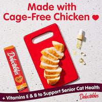 Hartz Delectables Squeeze Up Interactive Lickable Wet Cat Treats for Adult & Senior Cats, Senior Chicken, 32 Count