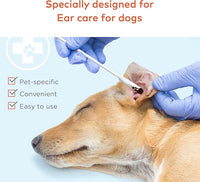 Cotton Swabs for Dogs and Cats - Cat & Dog Ear Cleaner Long Cotton Swab - Extra Long Stick, Cat & Dog Ear Cleaning Kit for Puppies and Pets, Multipurpose Pet Cotton Swabs for Ears (100 Buds)