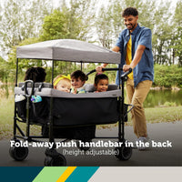 Safety 1st Summit quad wagon stroller with 4 seats and canopy in Navy Ink - view 5