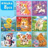 EZCRA Gem Sticker Kit for Kids, 990+ Stickers - Cute Animals - image 2
