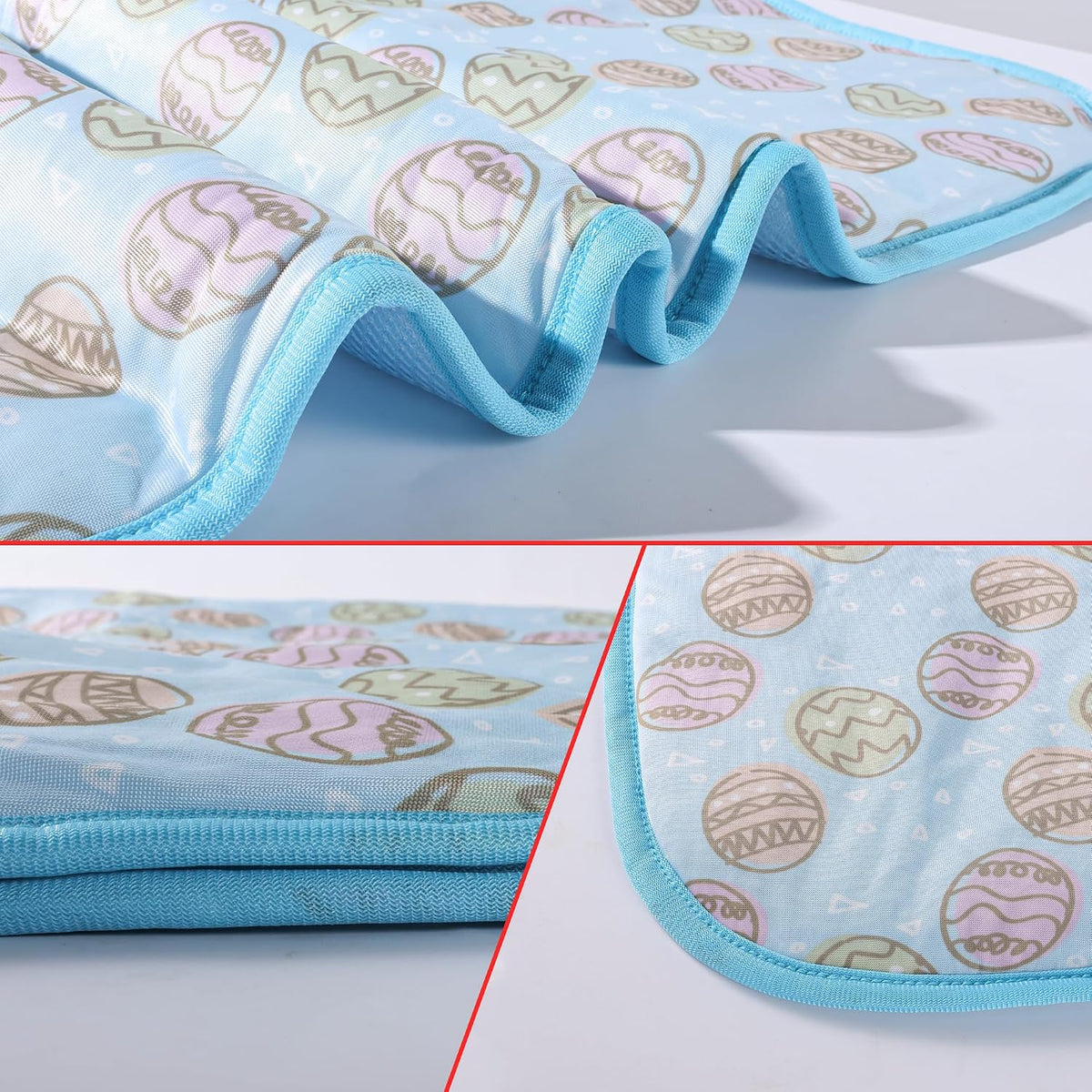 NACOCO Summer Pet Cooling Mat - M: 19.5" x 27.5'' / Blue Egg - image 2