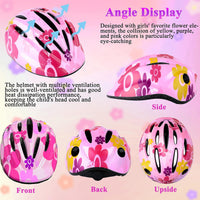 Lamsion Kids Helmet Adjustable Protective Gear Set for Ages 3-8 Girls - Pink - image 4