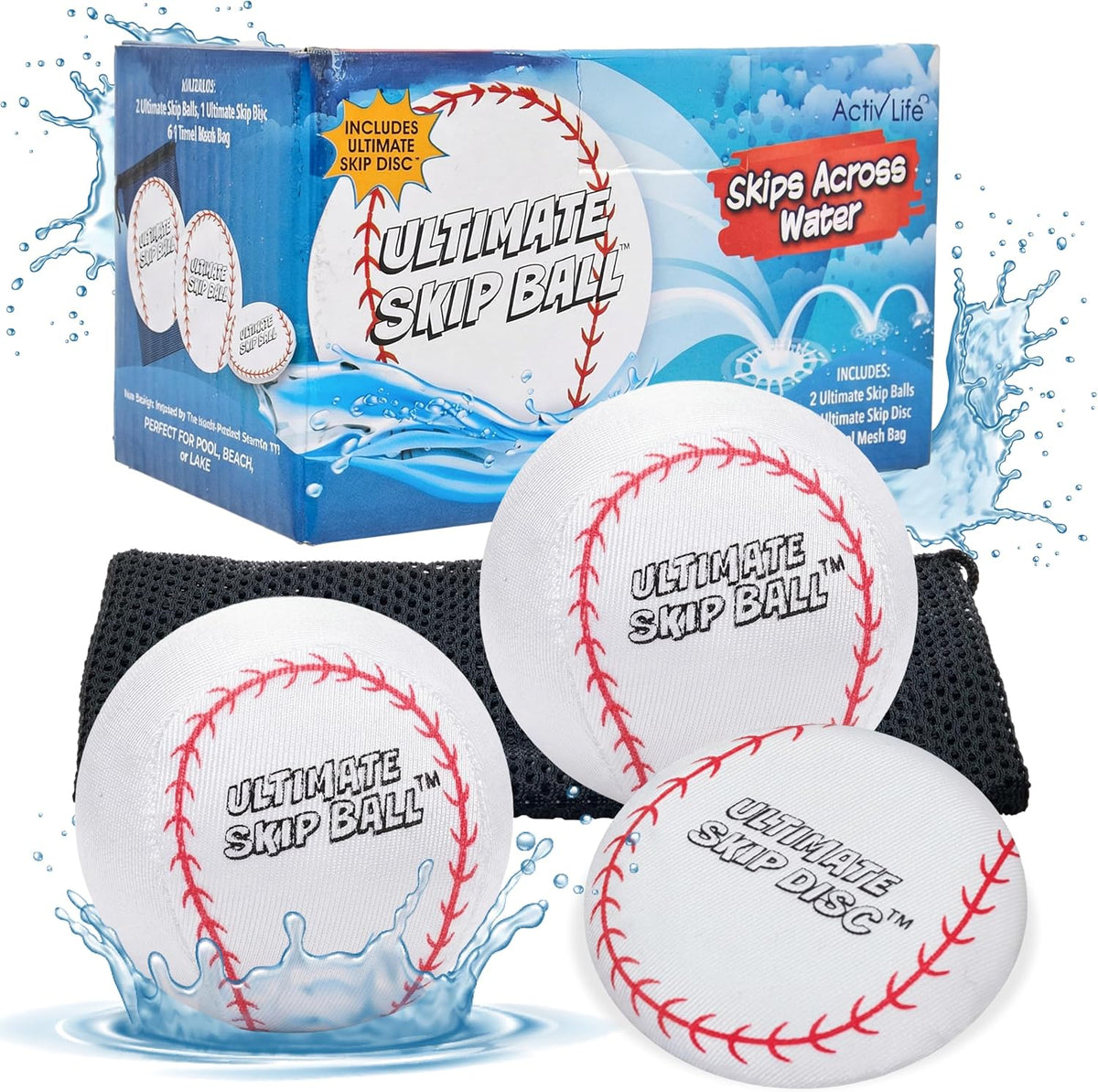 Activ Life The Ultimate Water Skip Balls - 2.2" / Baseballs