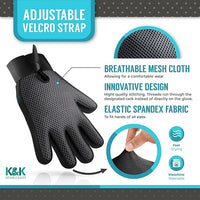 KENNELS & KATS Pet Grooming Gloves | Deshedding Glove for Easy, Mess-Free Grooming | Grooming Mitt for Dogs, Cats, Rabbits & Horses with Long/Short/Curly Hair | Pet Hair Gloves for Pet Hair Removal