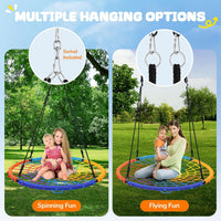 Trekassy 45" Spider Web Saucer Tree Swing with Swivel for Kids - Multicolor / 45 inch - image 3