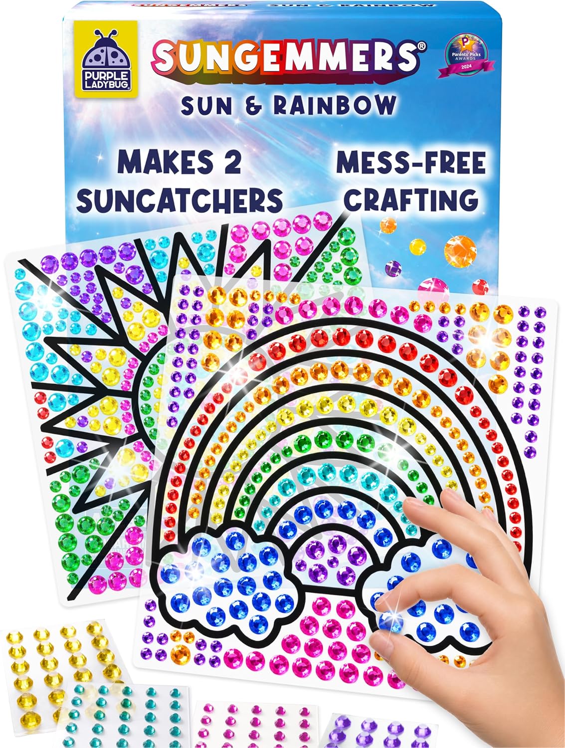 SunGemmers Suncatcher Kit for Kids - Sun & Rainbow