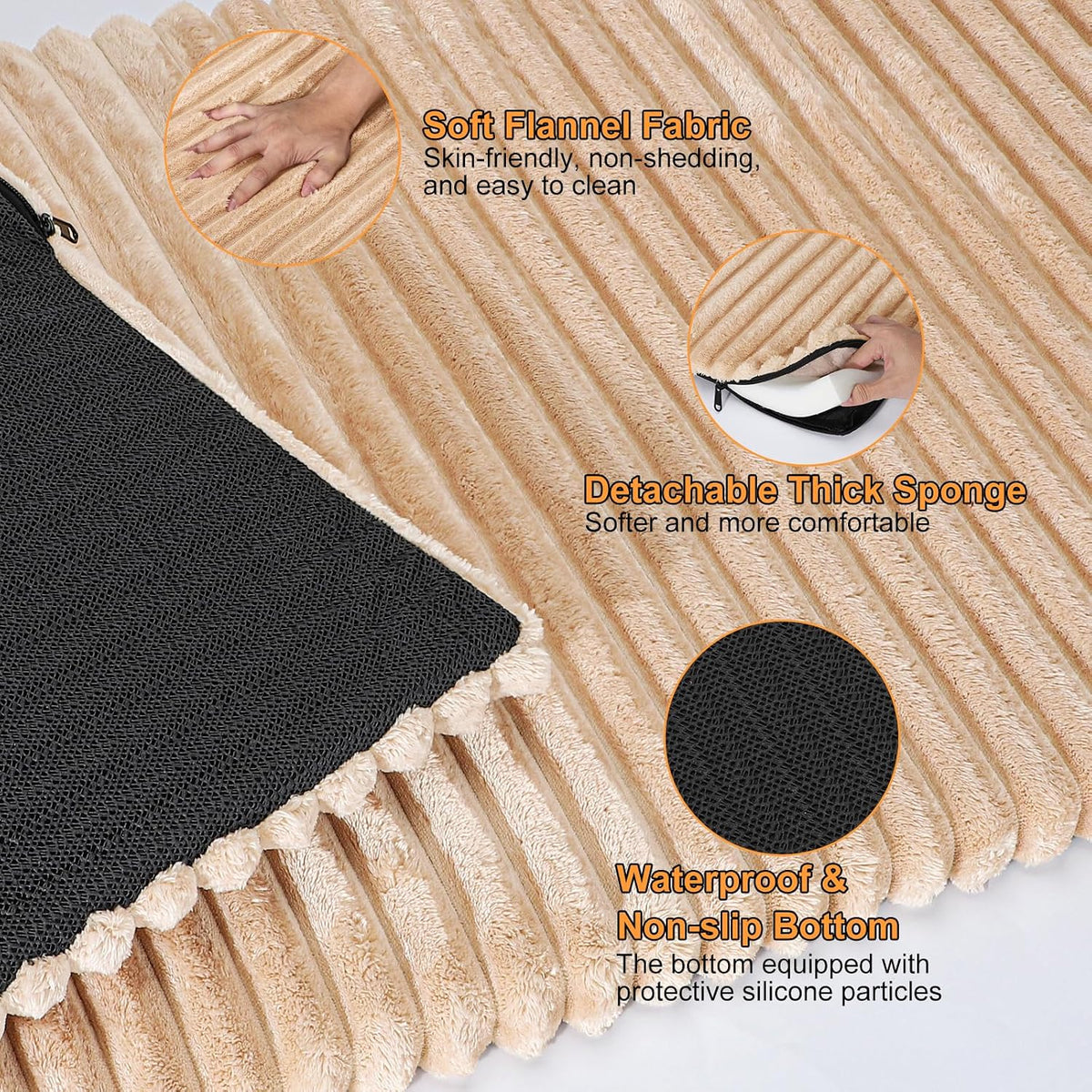 FURTIME Backseat Pet Bed Mat - Brown - image 3