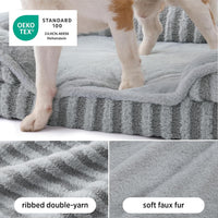LE SURE Cute Cozy High Back Orthopedic Dog Beds Medium Size Dog - 38.0"l X 28.0"w X 7.0"th / Hazel - image 3