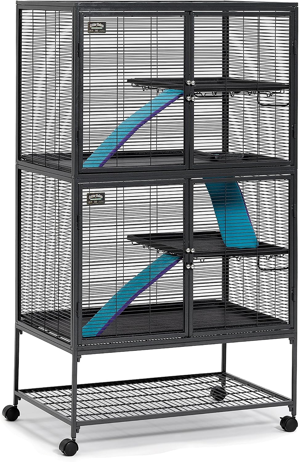 MidWest Homes for Pets Designer Ferret Nation/Critter Nation Large - Teal and Purple / 22.5"L x 22.5"W x 8.5"H - image 4