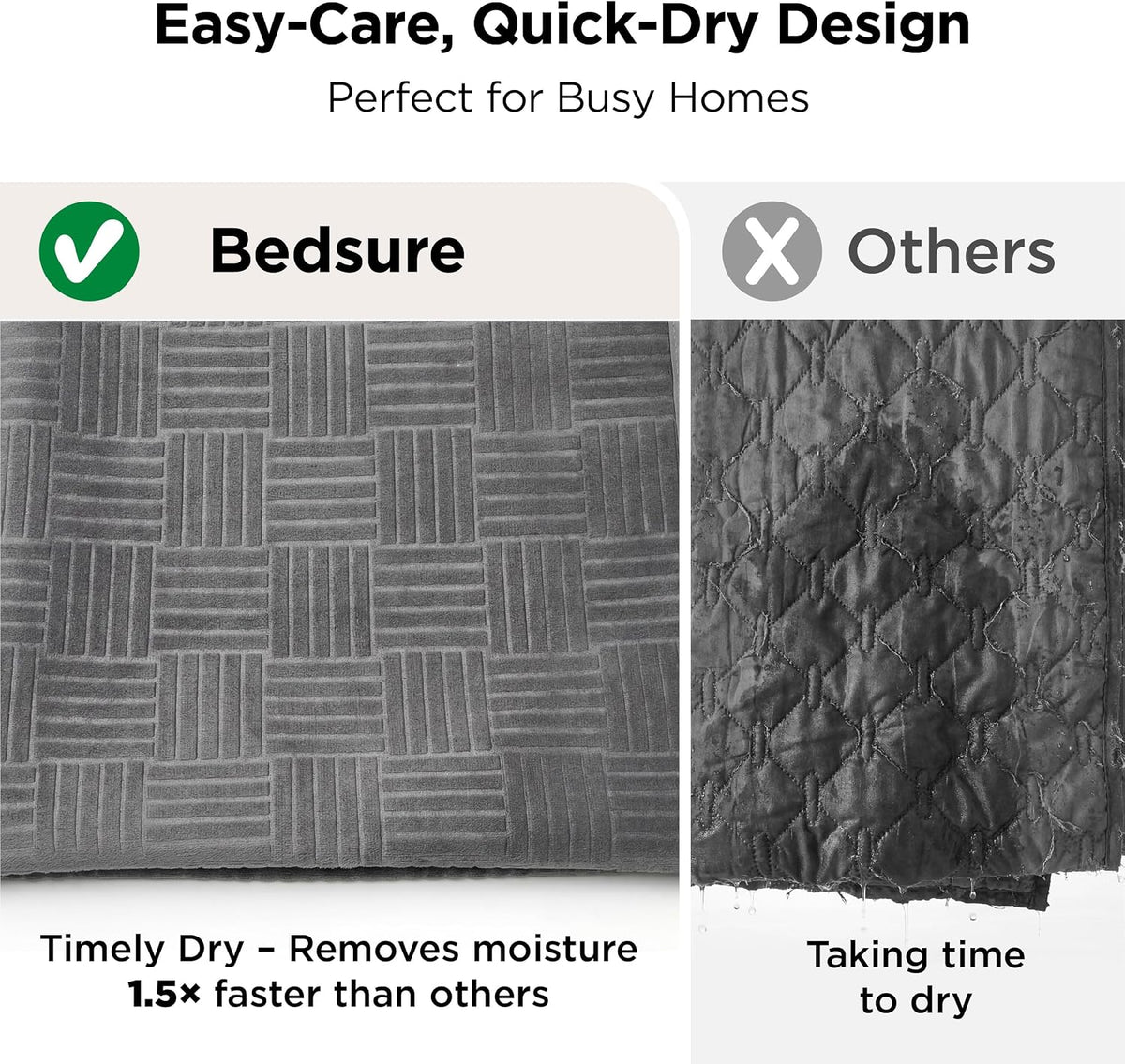 Bedsure Waterproof Couch Cover for Sofa and Dogs Quick Drying - 52x82 inch / Ash Grey - image 4
