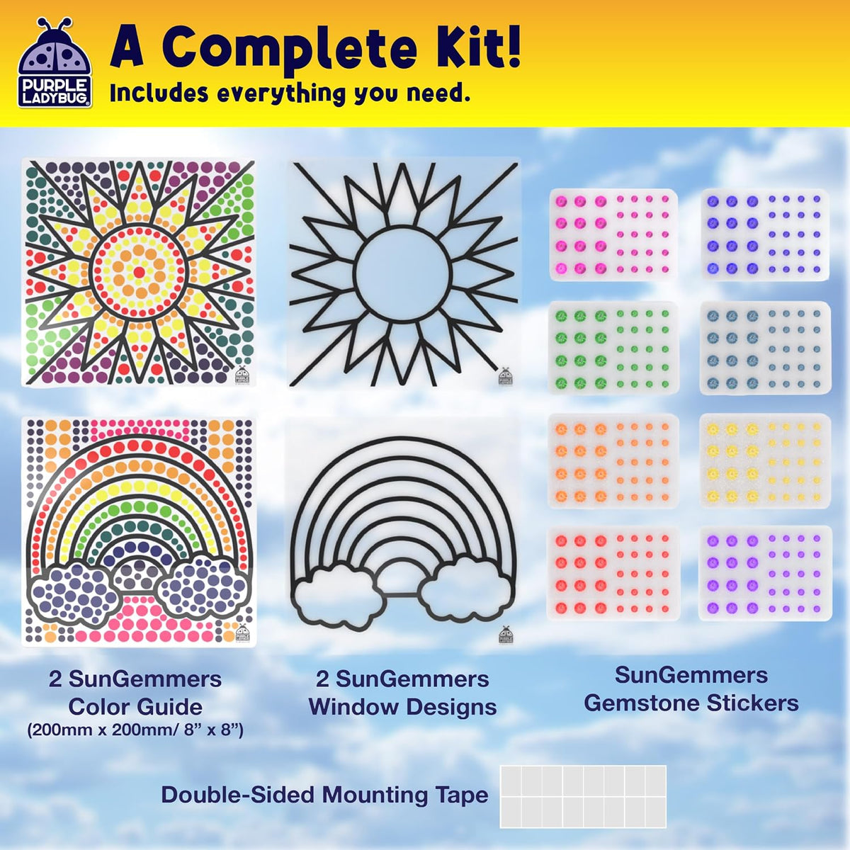 SunGemmers Suncatcher Kit for Kids - Sun & Rainbow - image 4