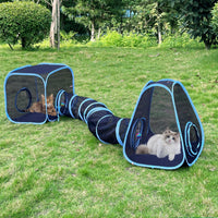 Outdoor Cat Enclosures, Cat Tunnels Catio Tents Cubes for Indoor Cats with Play Ball, Collapsible