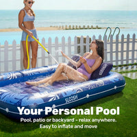 SLOOSH Inflatable Tanning Pool Lounger Float - Dark Blue / X-Large - image 3