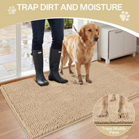 Dog Door Mat for Muddy Paws - 72"L x 36"W x 1.0"Th / Beige - image 2