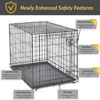 New World by Midwest 42-Inch Single Door Crate, for Large Breeds - Single Door - Black / Medium (36"L) - image 4